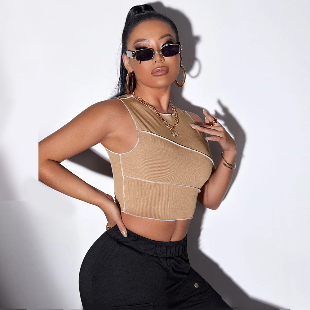 Sleeveless Versatile Slim-fit Vest Export T-shirt