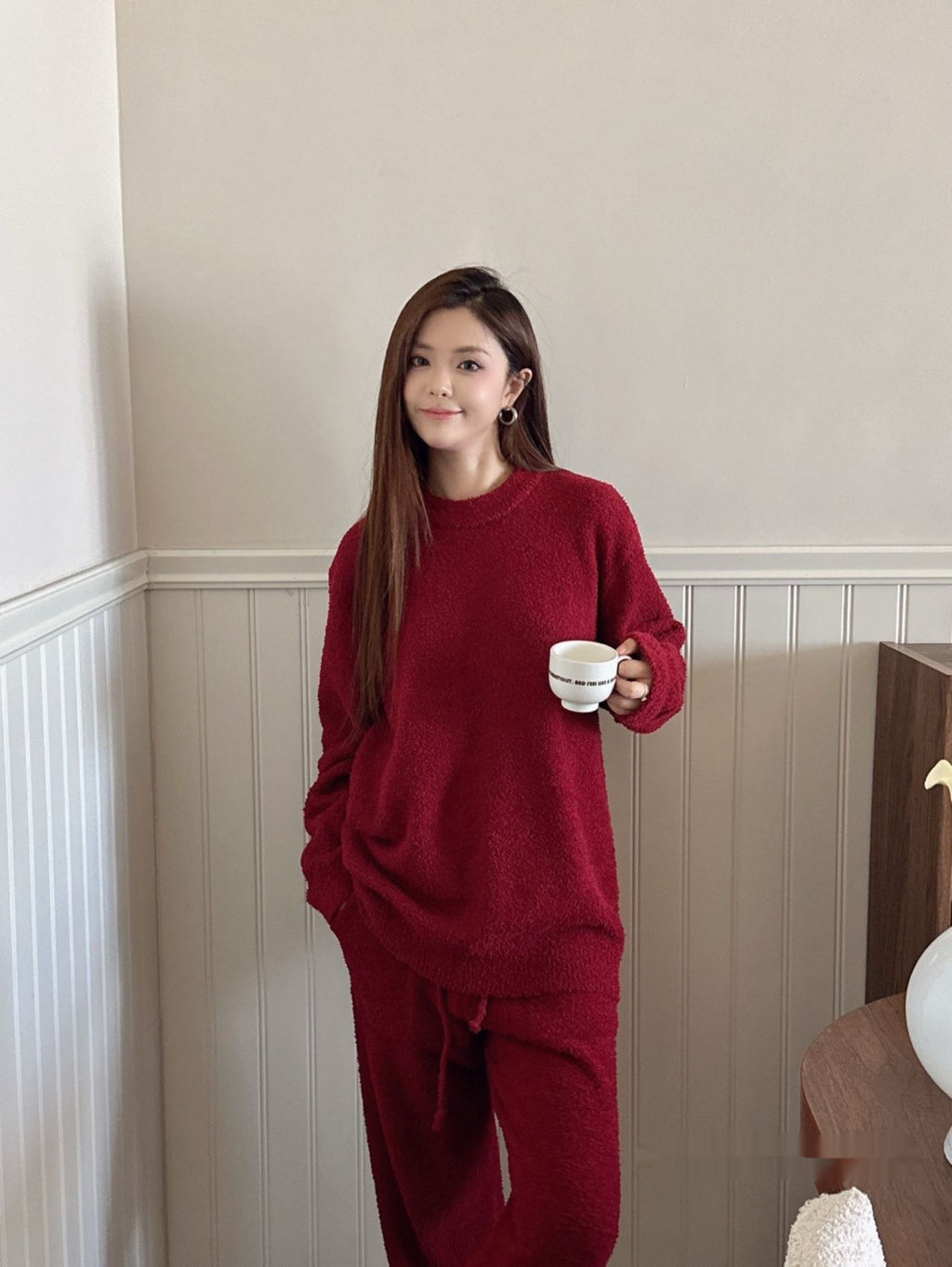 Plain Color Women's Homewear Set