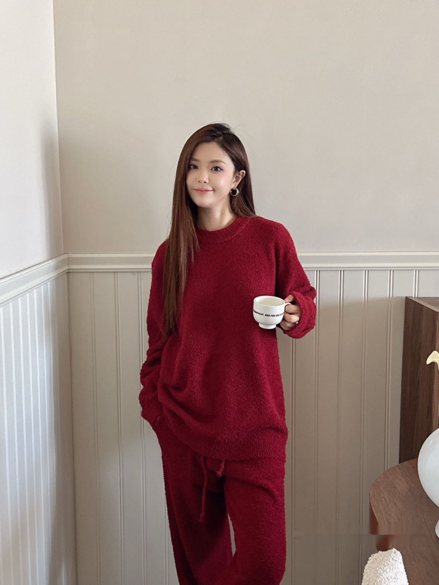 Plain Color Women's Homewear Set