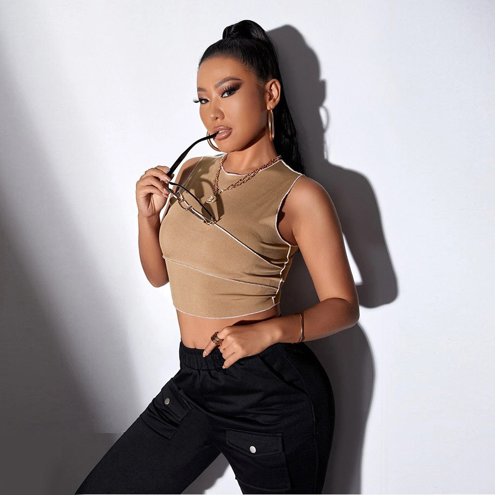 Sleeveless Versatile Slim-fit Vest Export T-shirt